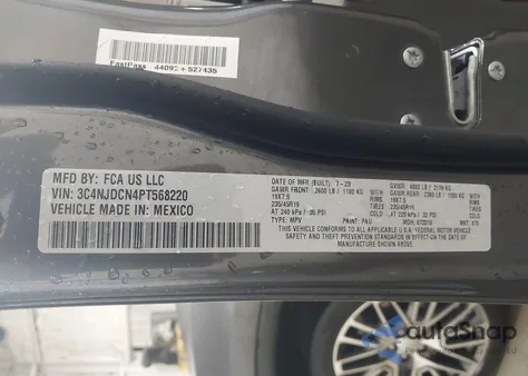 2023 Jeep Compass Limited 4X4 из США, поврежденный, VIN 3C4NJDCN4PT568220